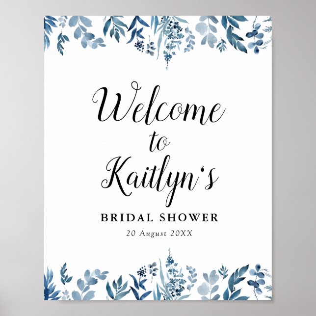 Poster panneau de bienvenue pour une baby shower de maria (Devant)