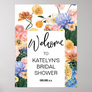 Poster Panneau de bienvenue pour une baby shower de maria