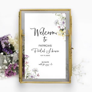 Poster Panneau de bienvenue pour une baby shower de maria