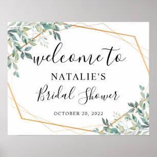 Poster Panneau de bienvenue pour une baby shower de maria