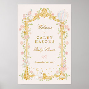 Poster Panneau de bienvenue pour une baby shower de princ
