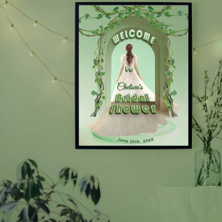 Poster Panneau de bienvenue pour une baby shower élégante