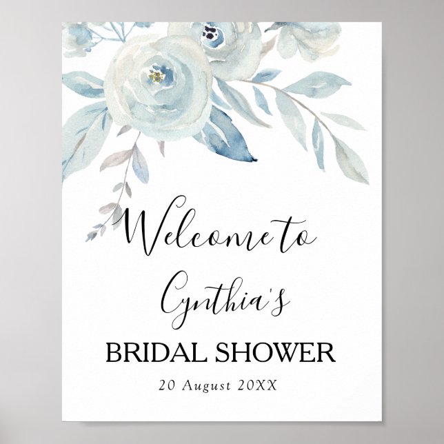 Poster panneau de bienvenue pour une baby shower mariage  (Devant)