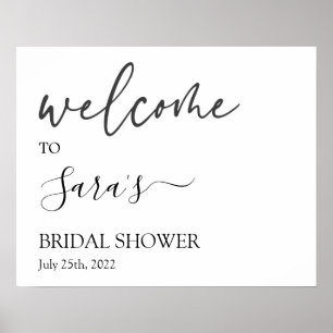 Poster Panneau de bienvenue pour une baby shower minimali