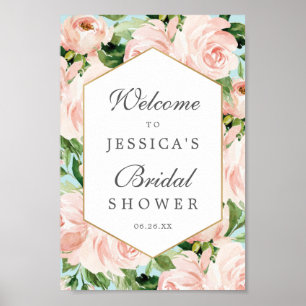Poster Panneau de bienvenue pour une Baby Shower Shabby C