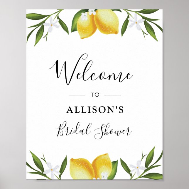 Poster Panneau de bienvenue pour une baby shower sur le t (Devant)