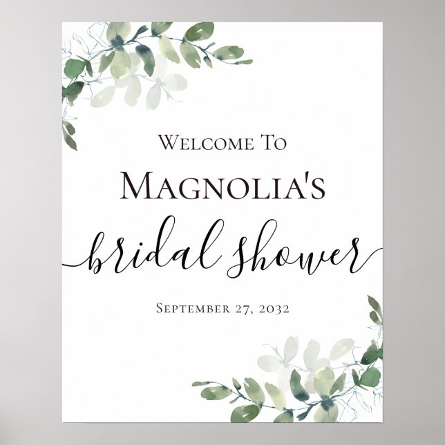Poster Panneau de bienvenue pour une baby shower sur le t (Devant)