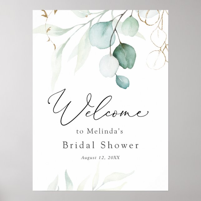 Poster Panneau de bienvenue pour une baby shower sur le t (Devant)