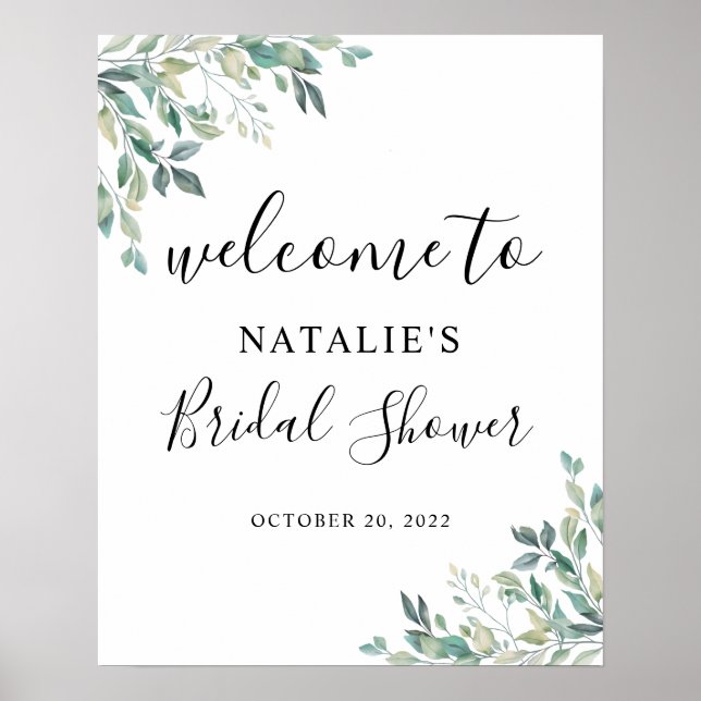 Poster Panneau de bienvenue pour une baby shower sur le t (Devant)