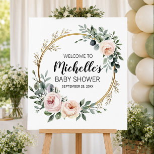 Poster Panneau de bienvenue pour une baby shower sur le t