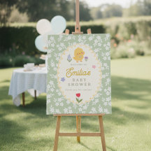 Panneau de bienvenue pour une baby shower sur le t