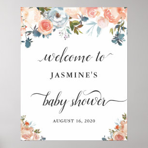 Poster Panneau de bienvenue pour une baby shower sur le t