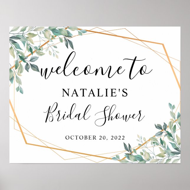Poster Panneau de bienvenue pour une baby shower sur le t (Devant)