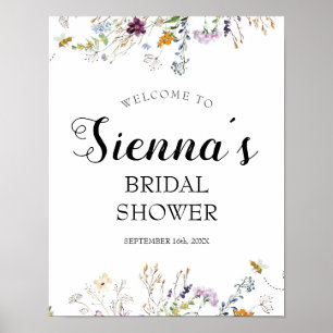 Poster Panneau de bienvenue pour une baby shower thème ab
