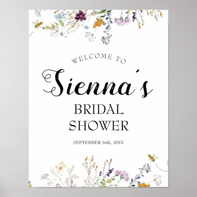 Poster Panneau de bienvenue pour une baby shower thème ab (Devant)