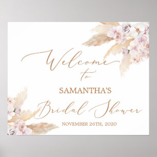 Poster Panneau de bienvenue pour une Baby Shower thème he