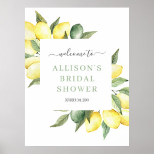 Poster Panneau de bienvenue pour une douche de mariage à