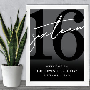 Poster Panneau de bienvenue pour une fête d'anniversaire