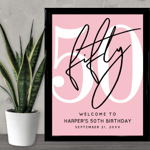 Poster Panneau de bienvenue pour une fête d'anniversaire 