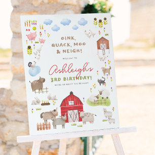 Poster Panneau de bienvenue pour une fête d'anniversaire 