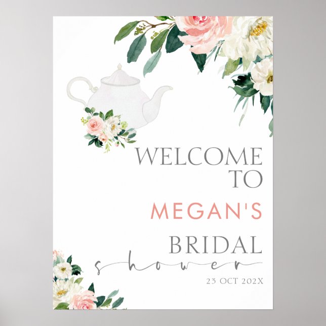 Poster Panneau de bienvenue pour une fête de mariage avec (Devant)