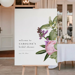Poster Panneau de bienvenue pour une fête de mariage rose