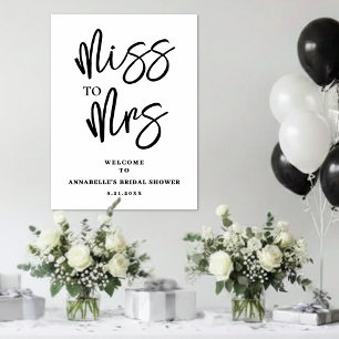 Poster Panneau de bienvenue pour une fête de mariage simp