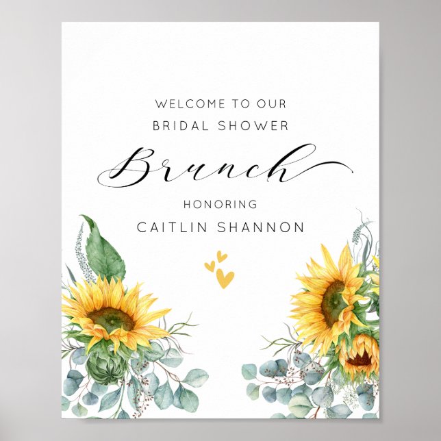 Poster Panneau de bienvenue pour une fête prénuptiale au  (Devant)