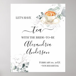 Poster Panneau de bienvenue pour une fête prénuptiale aut