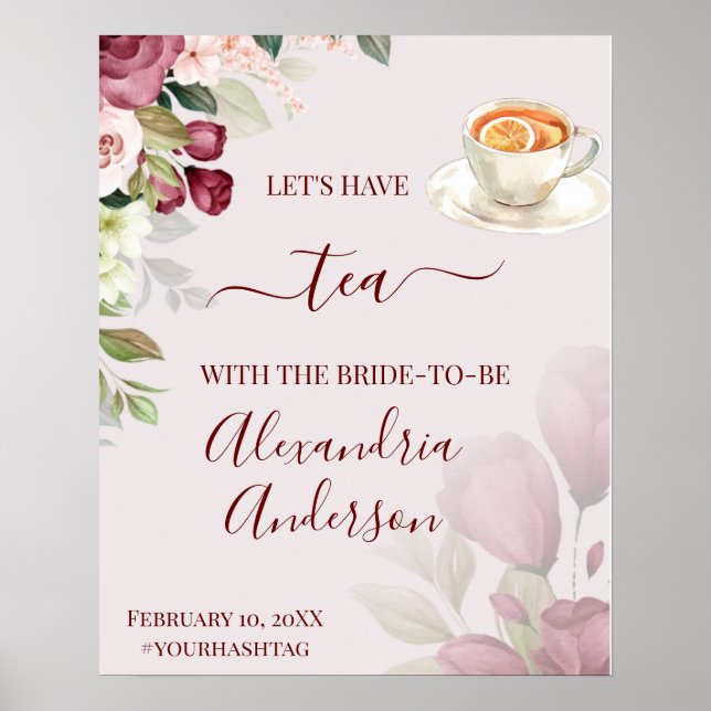 Poster Panneau de bienvenue pour une fête prénuptiale aut (Devant)