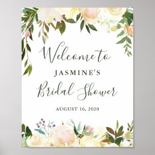 Poster Panneau de bienvenue pour une fête prénuptiale ave
