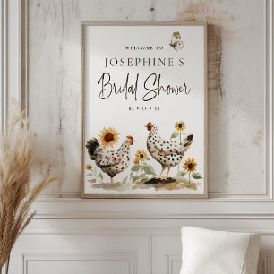Poster Panneau de bienvenue pour une fête prénuptiale Cou