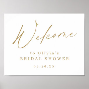 Poster Panneau de bienvenue pour une fête prénuptiale en 
