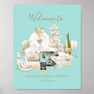 Poster Panneau de bienvenue pour une fête prénuptiale noi