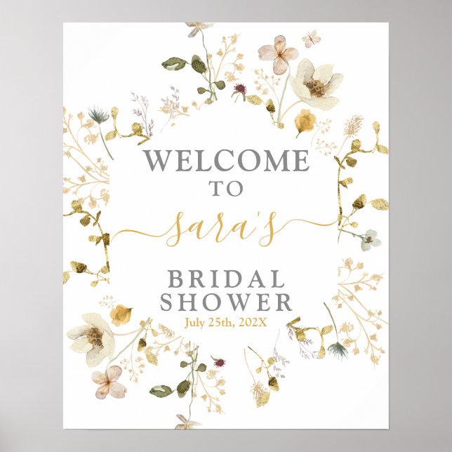 Poster Panneau de bienvenue pour une fête prénuptiale pri (Devant)