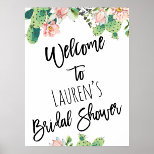 Poster Panneau de bienvenue pour une fête prénuptiale sur