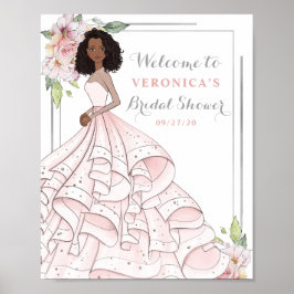 Poster Panneau de bienvenue pour une mariée au glamour cl