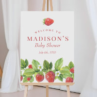 Panneau de bienvenue Rouge Fraise Baie Sucré