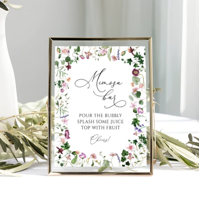 Poster Panneau de boisson pour bar botanique Mimosa (Créateur téléchargé)