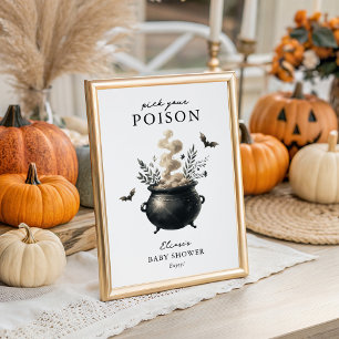 Poster Panneau de boissons 'Choisissez votre poison' chic
