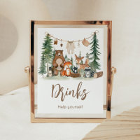 Panneau de boissons pour Baby Shower sur les Anima