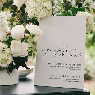 Poster Panneau de boissons signature Ellesmere Moderne Mi