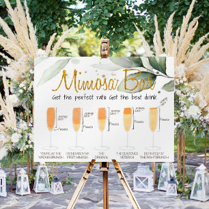 Poster Panneau de brunch de mariage Bar Eucalyptus Mimosa