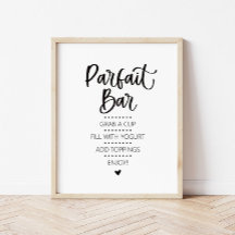 Panneau de Brunch minimaliste moderne Parfait Bar
