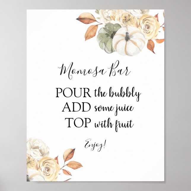 Poster Panneau de Buisson de Momosa d'Automne Rustique (Devant)