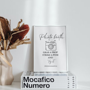 Poster Panneau de cabine photo minimaliste Mariage