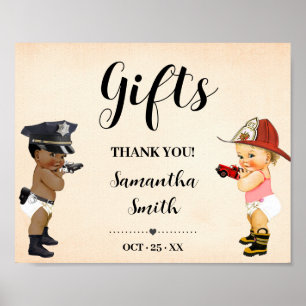 Poster Panneau de Cadeaux pour Bébé en Route pour la Fête