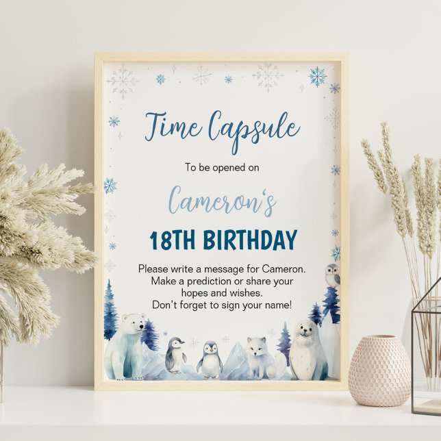 Poster Panneau de capsule temporelle d'anniversaire d'ani (Créateur téléchargé)