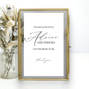 Poster Panneau de carte de conseils de mariage minimalist