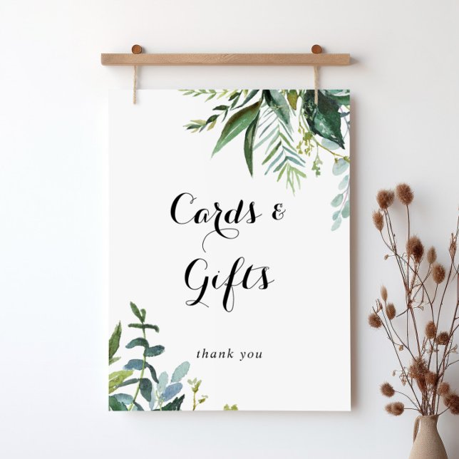 Poster Panneau de cartes et cadeaux de calligraphie tropi (Créateur téléchargé)